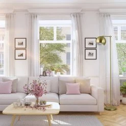 Molly 60 in. Gold Floor Lamp by Globe Electric -Deals Globe Electric Store gold globe electric floor lamps 12915 44 1000