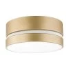 Aurora 2-Light Flush Mount Ceiling Light, Soft Gold, Inner Frosted Shade by Globe Electric