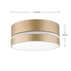 Aurora 2-Light Flush Mount Ceiling Light, Soft Gold, Inner Frosted Shade by Globe Electric -Deals Globe Electric Store gold globe electric flush mount lights 60754 fa 1000