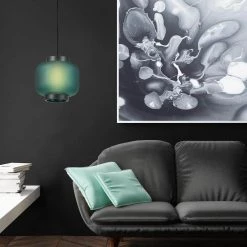 Laguna 1-Light Green Glass Pendant with CEC Title 20 LED Bulb Included by Globe Electric -Deals Globe Electric Store green globe electric chandeliers 64953 fa 1000