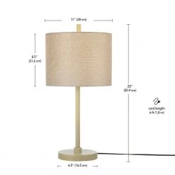 22 in. Light Faux Wood Table Lamp with Jute Shade by Globe Electric -Deals Globe Electric Store light faux wood globe electric table lamps 91002858 31 1000