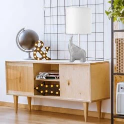 Ellie 16.5 in. Light Gray Ceramic Elephant Table Lamp with White Fabric Shade and On/Off Switch on Socket by Globe Electric -Deals Globe Electric Store light gray globe electric table lamps 67501 31 1000