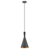 Mira 1-Light 63 in. Matte Black and Gold Hourglass Pendant by Globe Electric