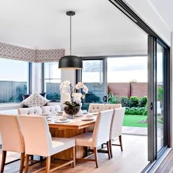 Emerson 1-Light Matte Black Pendant Light with Matte Brass Accents and Woven Fabric Hanging Cord by Globe Electric -Deals Globe Electric Store matte black globe electric chandeliers 44846 4f 1000