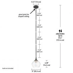 Harrow 1-Light Matte Black Pendant with Clear Glass Shade by Globe Electric -Deals Globe Electric Store matte black globe electric chandeliers 60312 fa 1000