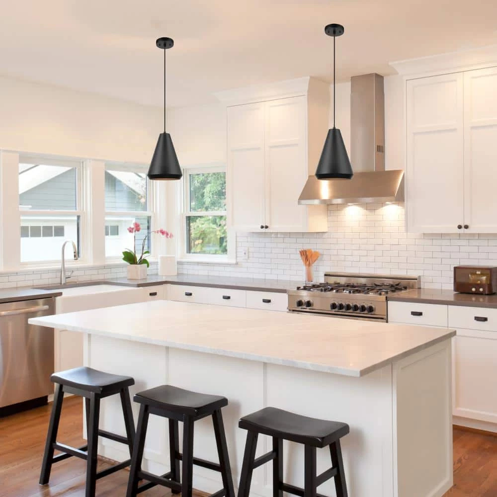 Harvey 1-Light Matte Black Pendant Lighting by Globe Electric 8 Harvey 1-Light Matte Black Pendant Lighting by Globe Electric - Image 8