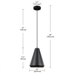 Harvey 1-Light Matte Black Pendant Lighting by Globe Electric 13 Harvey 1-Light Matte Black Pendant Lighting by Globe Electric -Deals Globe Electric Store matte black globe electric chandeliers 60341 44 1000