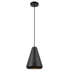 Harvey 1-Light Matte Black Pendant Lighting by Globe Electric