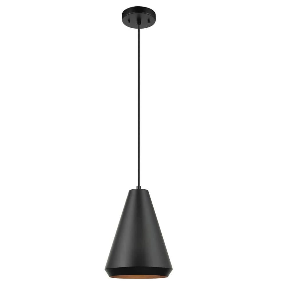 Harvey 1-Light Matte Black Pendant Lighting by Globe Electric 1 Harvey 1-Light Matte Black Pendant Lighting by Globe Electric