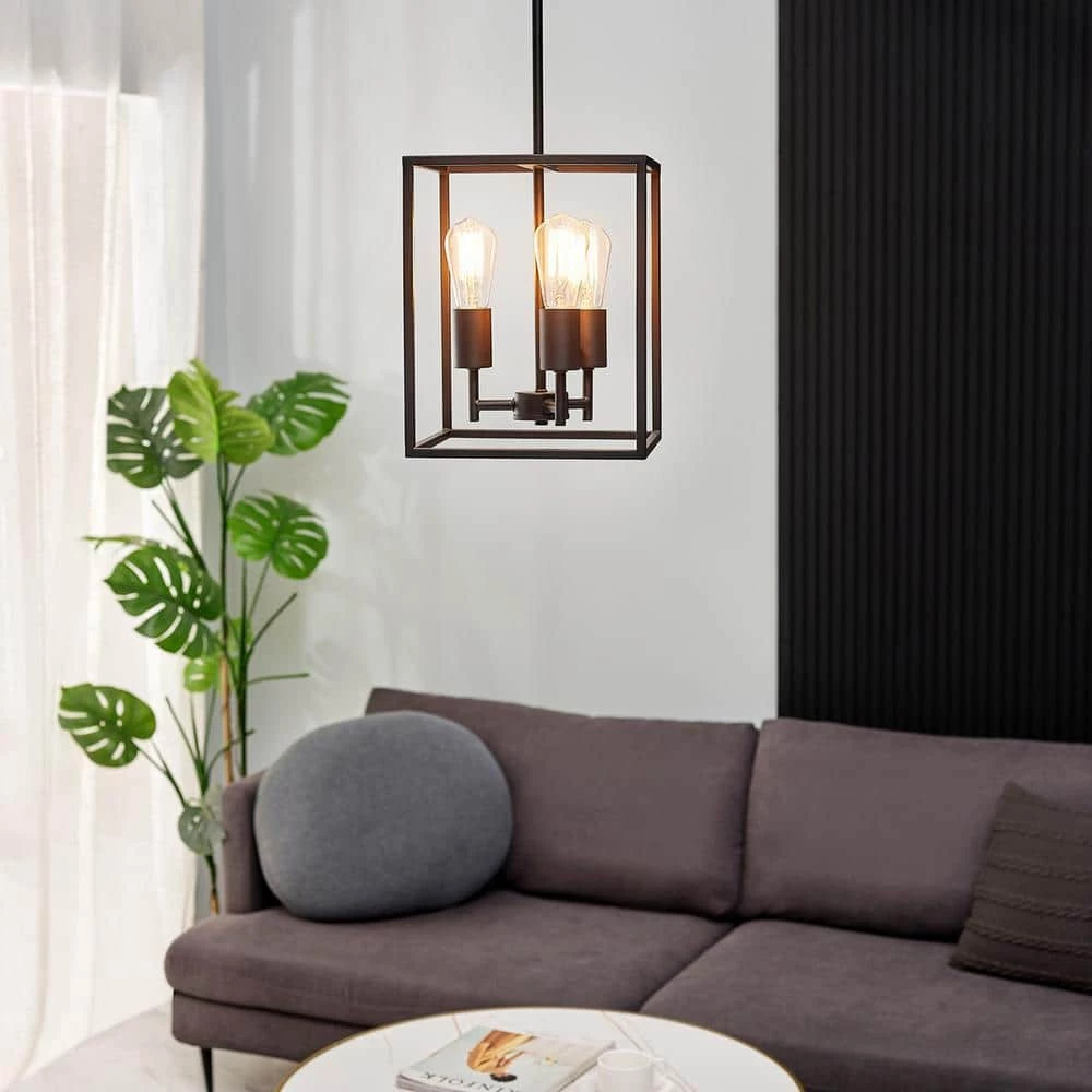 Heath 3-Light Matte Black Convertible Chandelier to Flush Mount Ceiling Light by Globe Electric 8 Heath 3-Light Matte Black Convertible Chandelier to Flush Mount Ceiling Light by Globe Electric - Image 8