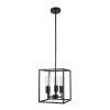 Heath 3-Light Matte Black Convertible Chandelier to Flush Mount Ceiling Light by Globe Electric
