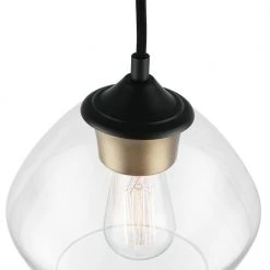 Brown 1-Light Matte Black Plug-In or Hardwire Pendant Lighting with 15 ft. Cord by Globe Electric 15 Brown 1-Light Matte Black Plug-In or Hardwire Pendant Lighting with 15 ft. Cord by Globe Electric -Deals Globe Electric Store matte black globe electric chandeliers 60972 1f 1000
