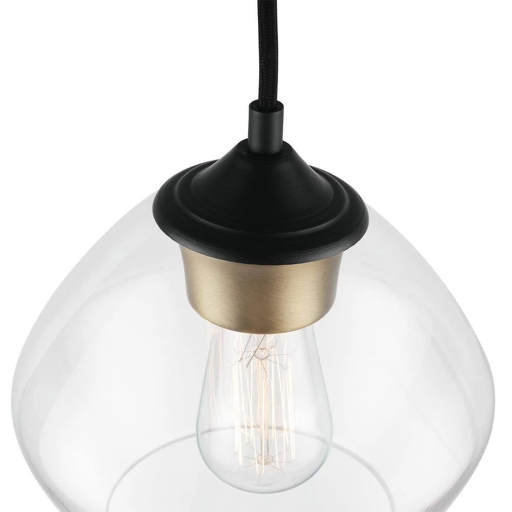 Brown 1-Light Matte Black Plug-In or Hardwire Pendant Lighting with 15 ft. Cord by Globe Electric 6 Brown 1-Light Matte Black Plug-In or Hardwire Pendant Lighting with 15 ft. Cord by Globe Electric - Image 6