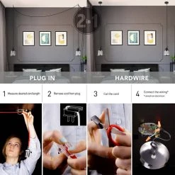 Adams 1-Light Matte Black Plug-In or Hardwire Pendant Lighting with 15 ft. Cord by Globe Electric -Deals Globe Electric Store matte black globe electric chandeliers 61100 40 1000