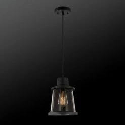 Adams 1-Light Matte Black Plug-In or Hardwire Pendant Lighting with 15 ft. Cord by Globe Electric -Deals Globe Electric Store matte black globe electric chandeliers 61100 fa 1000