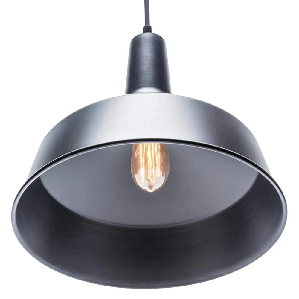 Tucker 1-Light Matte Black Plug-In or Hardwire Pendant Lighting with 15 ft. Cord by Globe Electric 4 Tucker 1-Light Matte Black Plug-In or Hardwire Pendant Lighting with 15 ft. Cord by Globe Electric - Image 4