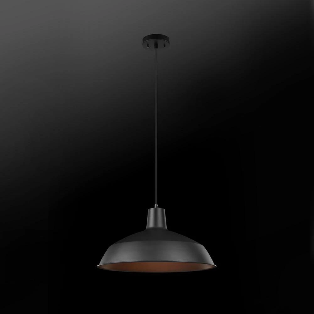 Tucker 1-Light Matte Black Plug-In or Hardwire Pendant Lighting with 15 ft. Cord by Globe Electric 7 Tucker 1-Light Matte Black Plug-In or Hardwire Pendant Lighting with 15 ft. Cord by Globe Electric - Image 7