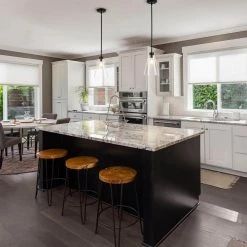 Gizele 1-Light Matte Black Pendant Light with Seeded Glass Shade, Vintage Edison Incandescent Bulb Included by Globe Electric -Deals Globe Electric Store matte black globe electric chandeliers 61258 4f 1000