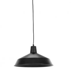 Barnyard 1-Light 16 in. Industrial Warehouse Matte Black Plug-In Pendant by Globe Electric