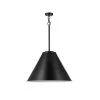 Irvine 1-Light Matte Black Pendant with White Interior and CEC Title 20 LED Bulb Included by Globe Electric
