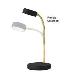 15 in. Matte Black Integrated LED Desk Lamp by Globe Electric -Deals Globe Electric Store matte black globe electric desk lamps 30061 1f 1000