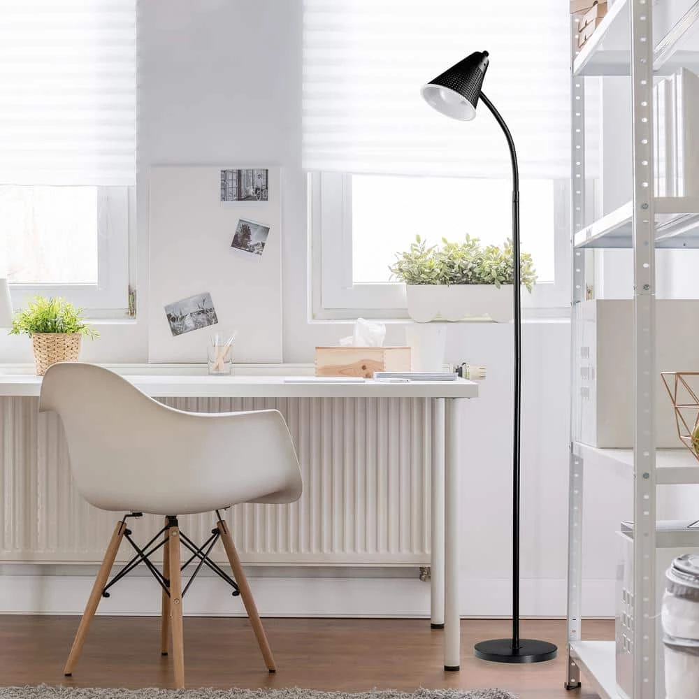 LED for Life 59 in. 1-Light Matte Black Floor Lamp by Globe Electric 2 LED for Life 59 in. 1-Light Matte Black Floor Lamp by Globe Electric - Image 2