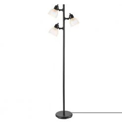 LED for Life 63 in. 3-Light Matte Black Floor Lamp by Globe Electric