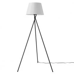 Allen 59 in. Matte Black Floor Lamp with White Linen Shade by Globe Electric -Deals Globe Electric Store matte black globe electric floor lamps 67519 44 1000
