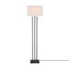 Ricci 62 in. Matte Black Floor Lamp with White Fabric Shade by Globe Electric