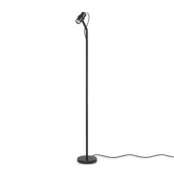 MRDK by Globe 58 in. Matte Black LED Integrated Floor Lamp with Adjustable Shade, On/Off Rocker Switch on Shade by Globe Electric