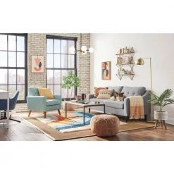 60 in. Matte Black Floor Lamp with Brass Pivot and Matte Black Shade, In-Line On/Off Foot Switch by Globe Electric -Deals Globe Electric Store matte black globe electric floor lamps 91002853 40 1000