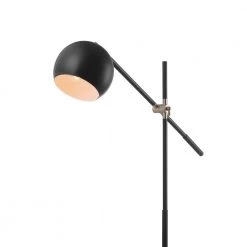60 in. Matte Black Floor Lamp with Brass Pivot and Matte Black Shade, In-Line On/Off Foot Switch by Globe Electric -Deals Globe Electric Store matte black globe electric floor lamps 91002853 44 1000