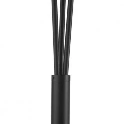 79 in. Matte Black Floor Lamp with White Linen Shade, In-Line On/Off Foot Switch by Globe Electric -Deals Globe Electric Store matte black globe electric floor lamps 91002855 1f 1000