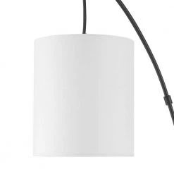 79 in. Matte Black Floor Lamp with White Linen Shade, In-Line On/Off Foot Switch by Globe Electric -Deals Globe Electric Store matte black globe electric floor lamps 91002855 4f 1000