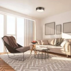 Selina 14 in. 2-Light Matte Black Flush Mount Ceiling Light with Frosted Glass Shade by Globe Electric -Deals Globe Electric Store matte black globe electric flush mount lights 60309 31 1000