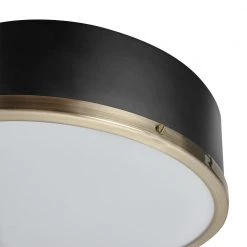 Selina 14 in. 2-Light Matte Black Flush Mount Ceiling Light with Frosted Glass Shade by Globe Electric -Deals Globe Electric Store matte black globe electric flush mount lights 60309 44 1000