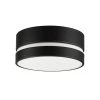Belamy 11.8 in. 2-Light Matte Black Flush Mount with Inner Frosted Acrylic Shade by Globe Electric