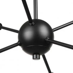 Emmanuelle 19.25 in. 6-Light Matte Black Semi-Flush Mount Ceiling Light by Globe Electric -Deals Globe Electric Store matte black globe electric flush mount lights 61121 44 1000