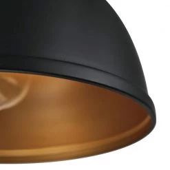 Tallulah 1-Light Matte Black Shade and Gold Interior Flush Mount by Globe Electric -Deals Globe Electric Store matte black globe electric flush mount lights 65736 44 1000