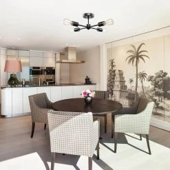 Vane 4-Light Matte Black Flush Mount Ceiling Light by Globe Electric -Deals Globe Electric Store matte black globe electric flush mount lights 66008 4f 1000