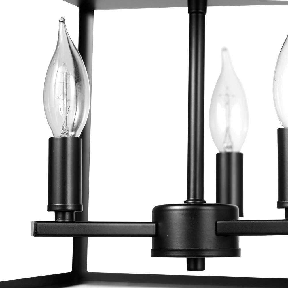 11 in. 3-Light Matte Black Flush Mount Ceiling Light by Globe Electric 4 11 in. 3-Light Matte Black Flush Mount Ceiling Light by Globe Electric - Image 4