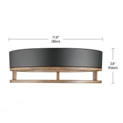 Ray 1-Light Mate Black 18.5-Watt LED Integrated Outdoor Indoor Flush Mount Ceiling Light with Faux Wood Accent by Globe Electric 12 Ray 1-Light Mate Black 18.5-Watt LED Integrated Outdoor Indoor Flush Mount Ceiling Light with Faux Wood Accent by Globe Electric -Deals Globe Electric Store matte black globe electric outdoor flush mount lights 44663 44 1000