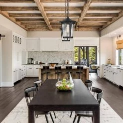 Augusta 1-Light Matte Black Outdoor Indoor Pendant Lighting with Seeded Glass Shade by Globe Electric -Deals Globe Electric Store matte black globe electric outdoor pendant lights 44189 31 1000