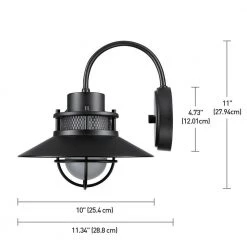 Liam 1-Light Matte Black Outdoor Wall Lantern Sconce by Globe Electric -Deals Globe Electric Store matte black globe electric outdoor sconces 44233 fa 1000