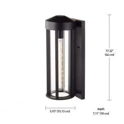 Beckham 1-Light Black Outdoor Wall Lantern Sconce by Globe Electric -Deals Globe Electric Store matte black globe electric outdoor sconces 44245 44 1000