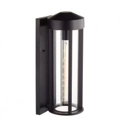 Beckham 1-Light Black Outdoor Wall Lantern Sconce by Globe Electric