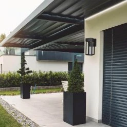 Bowie 10-Watt Matte Black Outdoor Integrated LED Wall Lantern Sconce by Globe Electric 9 Bowie 10-Watt Matte Black Outdoor Integrated LED Wall Lantern Sconce by Globe Electric -Deals Globe Electric Store matte black globe electric outdoor sconces 44246 1f 1000