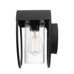 Neruda Matte Black Outdoor Indoor Wall Lantern Sconce with Seeded Glass Shade by Globe Electric 10 Neruda Matte Black Outdoor Indoor Wall Lantern Sconce with Seeded Glass Shade by Globe Electric -Deals Globe Electric Store matte black globe electric outdoor sconces 44335 40 1000