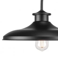 Hawke 1-Light Outdoor Indoor Wall Sconce, Matte Black, White Interior Shade by Globe Electric -Deals Globe Electric Store matte black globe electric outdoor sconces 44540 44 1000