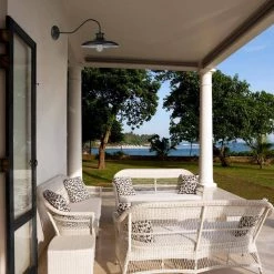 Hawke 1-Light Outdoor Indoor Wall Sconce, Matte Black, White Interior Shade by Globe Electric -Deals Globe Electric Store matte black globe electric outdoor sconces 44540 4f 1000